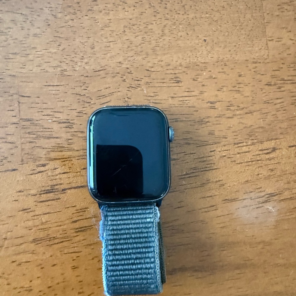 Smartwatch with Black Display and Gray Strap